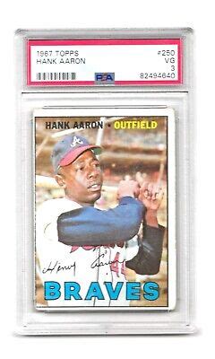 1967 Topps Hank Aaron 250 PSA 3 VG HOF Atlanta Braves EBay