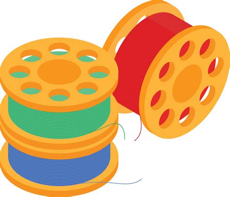 Sewing Bobbins With Threads 50004342 Vector Art At Vecteezy