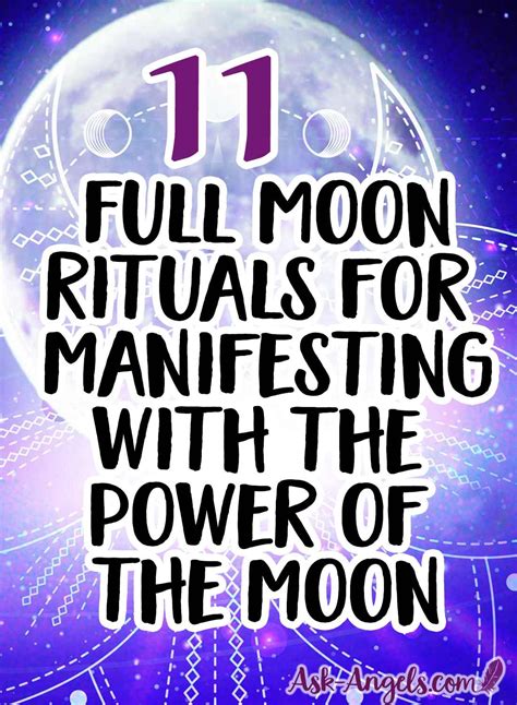 11 Full Moon Rituals For Manifesting With The Power Of The Moon New