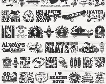 Skateboard Svg Skateboarding Svg Skateboard Clipart Skateboard Files