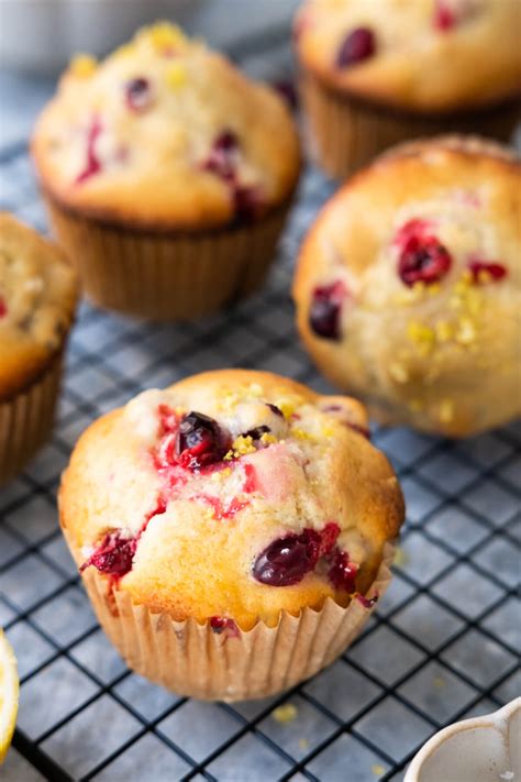 Muffins Aux Canneberges Et Au Citron Sushin Recettes De Cuisine