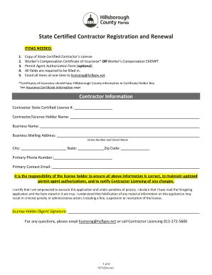 Fillable Online State Certified Contractor Registration And Renewal