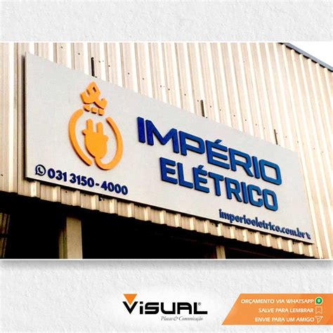 Placa Em Acm Letras Em Pvc Expandido Visual Placas