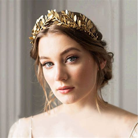 2020 Olive Leaf Branch Hairband Women Greek Roman Goddess Crown