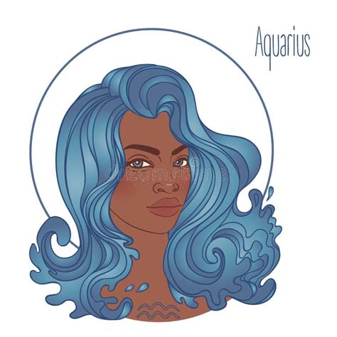 Aquarius Astrological Sign Girl Stock Illustrations 760 Aquarius