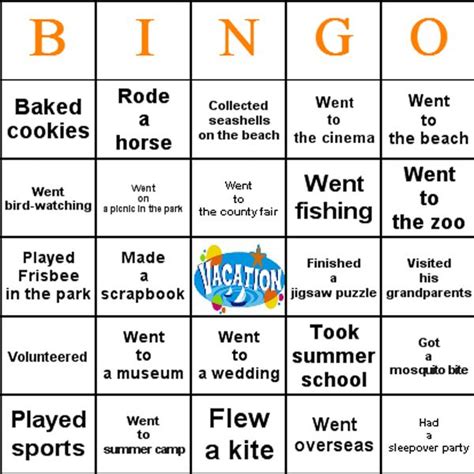 Ice Breaker Bingo Card Template