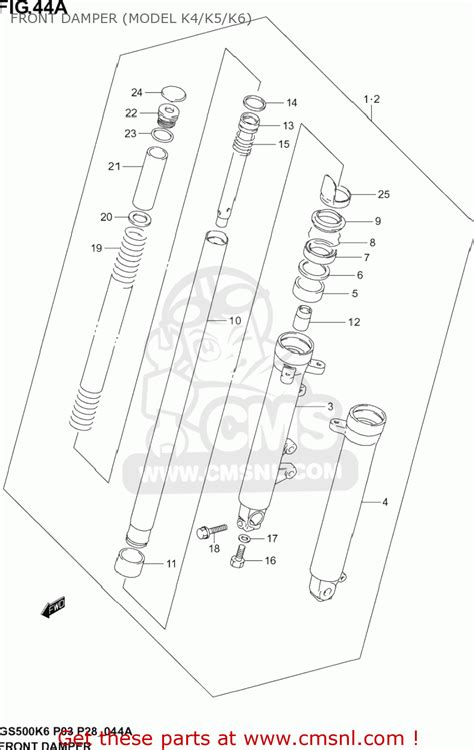 Webike Cms シーエムエス Damper Assy Lh Gs500f 2004 K4 Usa E03