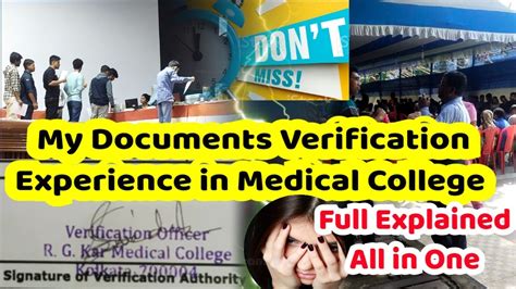 My Documents Verification Experience At Medical College Mck Nrs Pg Rg