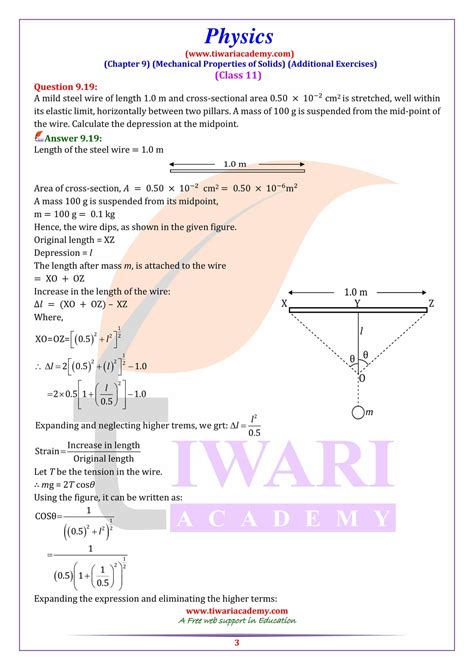 Ncert Solutions For Class Physics Chapter Mechanical Properties