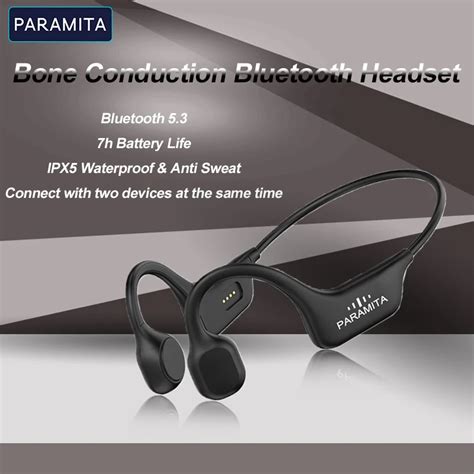 PARAMITA Real Bone Conduction Headphones Bluetooth Wireless Earphones