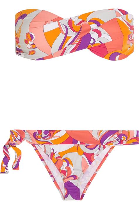 Emilio Pucci Printed Bandeau Bikini ModeSens Printed Bandeau