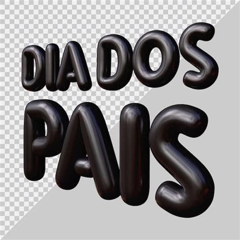 Día Del Padre Dia Dos Pais Texto En Brasil Con Estilo Moderno 3d