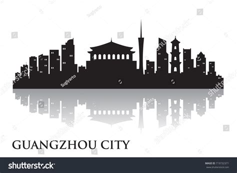 Guangzhou Skyline Silhouette Skyline Vector City