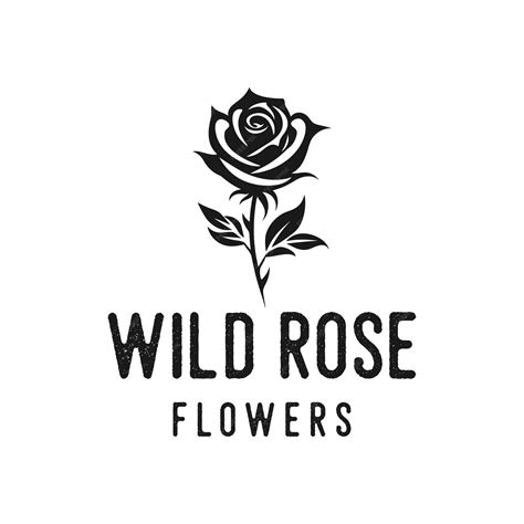 Premium Vector Wild Rose Flower And Botanical Logo Vector Illustration