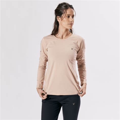 Remera Cuello Redondo Algodón Elastizado Beige Remeras Vandalia