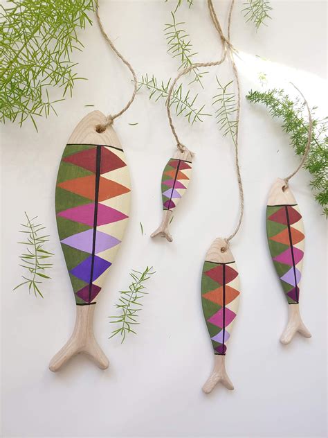 Wooden Fish DecorationFish Art Wall DecorWooden Fish Wall Etsy