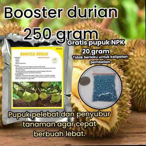 Jual Pupuk Organik Booster Durian Pelebat Tanaman Dan Buah 250 Gram