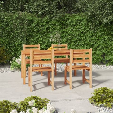 Vidaxl Piece Patio Dining Set Solid Wood Teak X X