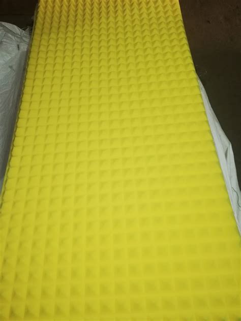 Dark Grey Yellow Rectangular Sound Proofing Acoustic Foam Sheet