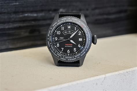 Hands On Iwc Pilot S Watch Timezoner Top Gun Ceratanium Iw