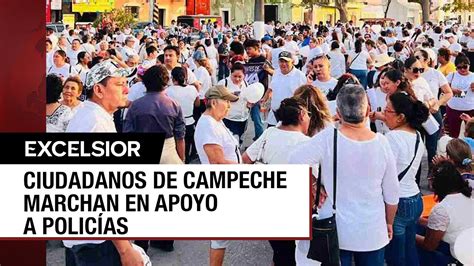 Ciudadanos toman las calles de Campeche en apoyo a policías YouTube