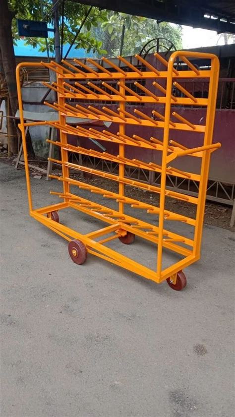 Heavy Mild Steel Yellow Ms Simplex Bobbin Trolley Load Capacity