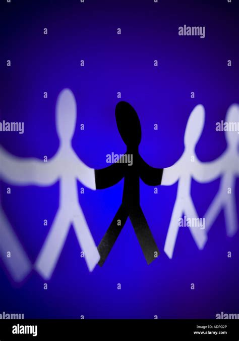 Paper people cutouts Stock Photo - Alamy