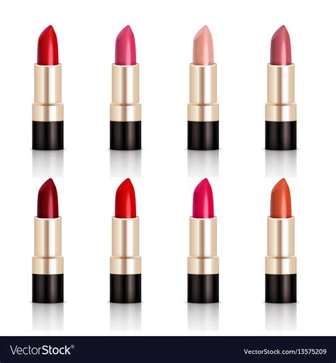 Lipstick Assortment Set Royalty Free Vector Image