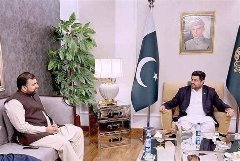 Caretaker Interior Minister Sarfraz Bugti Is Meeting Governor Sindh