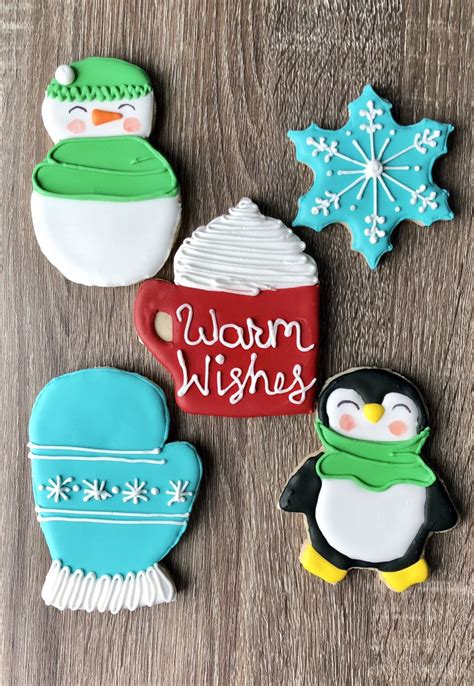 Winter cookies | Winter cookie, Dessert decoration, Sugar cookie