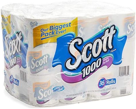 Scott 1000 Sheets Per Roll Toilet Paper,36 Rolls Bath Tissue | Discounttoday.net