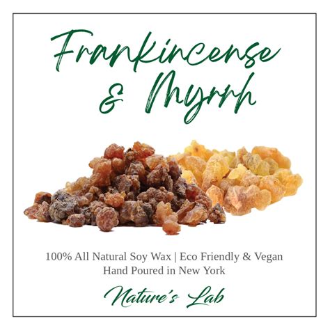 Frankincense And Myrrh Soy Wax Candle Natural Sister S Nature S Lab Store