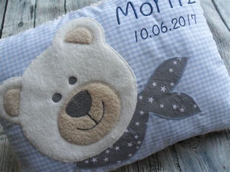 Cuddly Pillow Bear Pillow Baby Pillows Personalized Bear