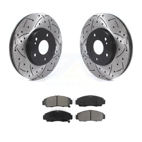 Transit Auto Front Coated Drilled Slotted Disc Brake Rotors And Semi