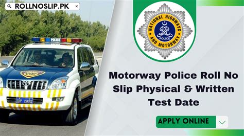 Motorway Police Roll No Slip 2024 Physical Written Test Date