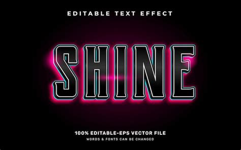 Premium Vector Shine Editable Text Effect Template