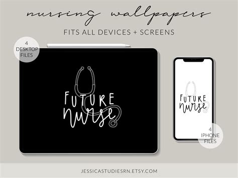 FUTURE NURSE Wallpaper Neutrals Desktop Laptop IPhone Wallpapers