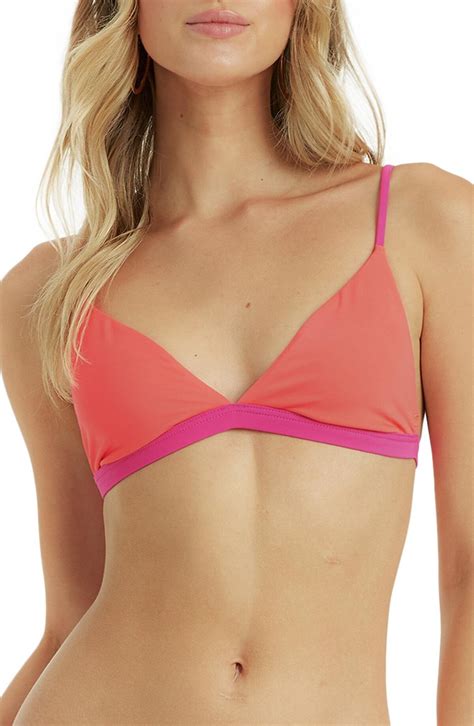 Billabong Women S Billabong Born Sun Colorblock Triangle Bikini Top