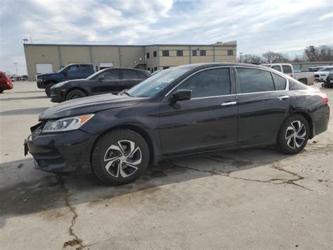 2017 HONDA ACCORD LX For Sale TX DALLAS SOUTH Mon Mar 11 2024