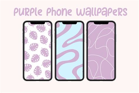 3 Purple Phone Wallpapers - Etsy