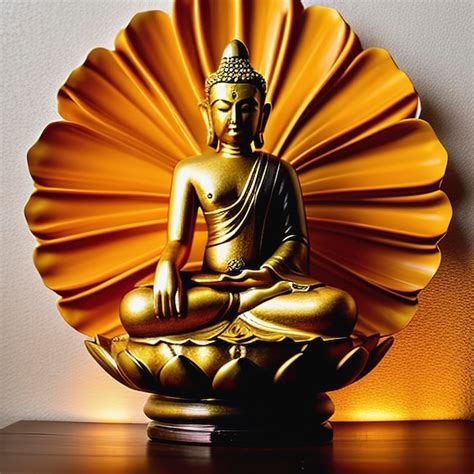 Premium Ai Image Buddha Statue Water Lotus Buddha Standing On Lotus