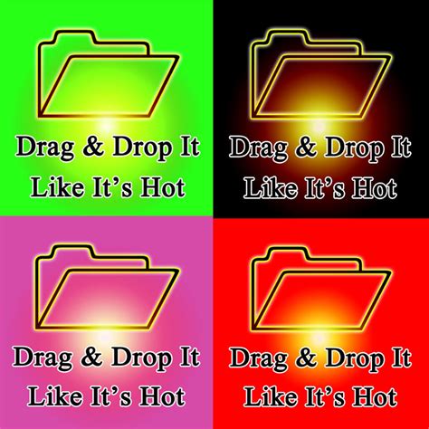 Hot T Shirt Design Over Printed Drag Drop It Like It S Hot Folder Logo The Ultimate