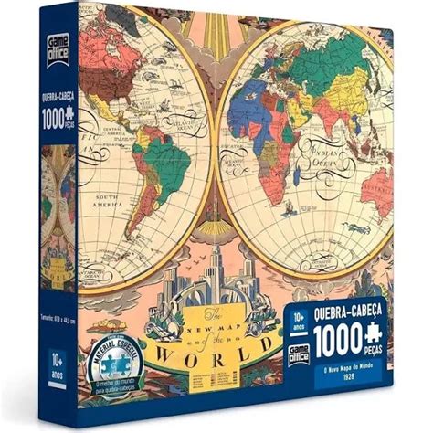 Quebra Cabeça Mapa Do Mundo - Quebra Cabeça 1000 Peças o Novo Mapa do Mundo 1928 Toyster – Starhouse ...