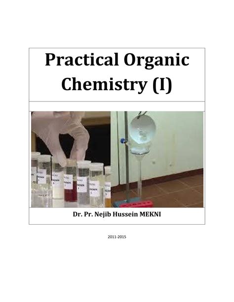 PDF Practical Organic Chemistry I