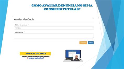 Como Avaliar Denúncia no SIPIA Conselho Tutelar YouTube