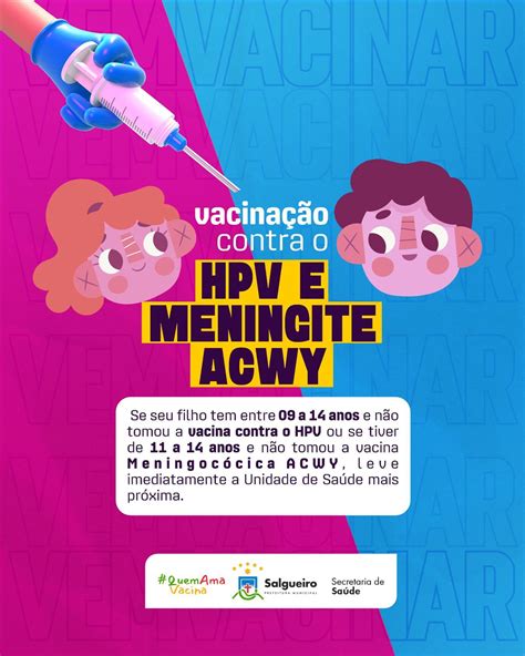 Vacinação contra HPV e meningite ACWY em Salgueiro