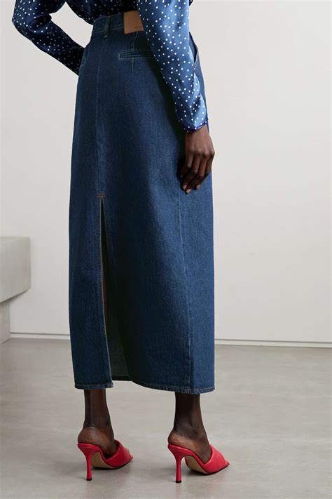 Magda Butrym Denim Midi Skirt Net A Porter