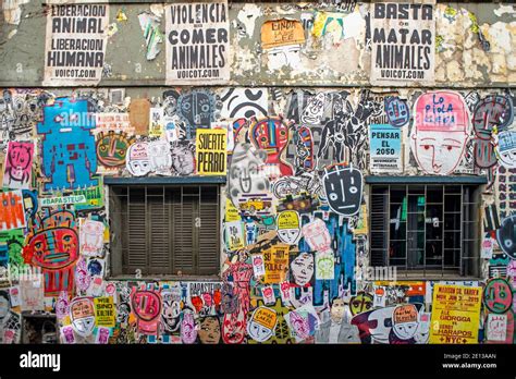 Wall art in the artistic barrio of Palermo Viejo, Buenos Aires ...