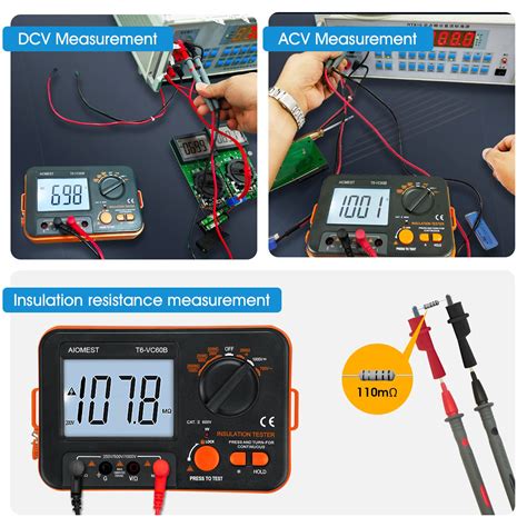 Snapklik Aiomest Digital Insulation Tester Megohmmeter Dcv Acv