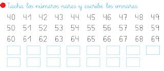 Blogs de Ana Bastida 1º y 2º NÚMEROS PARES E IMPARES